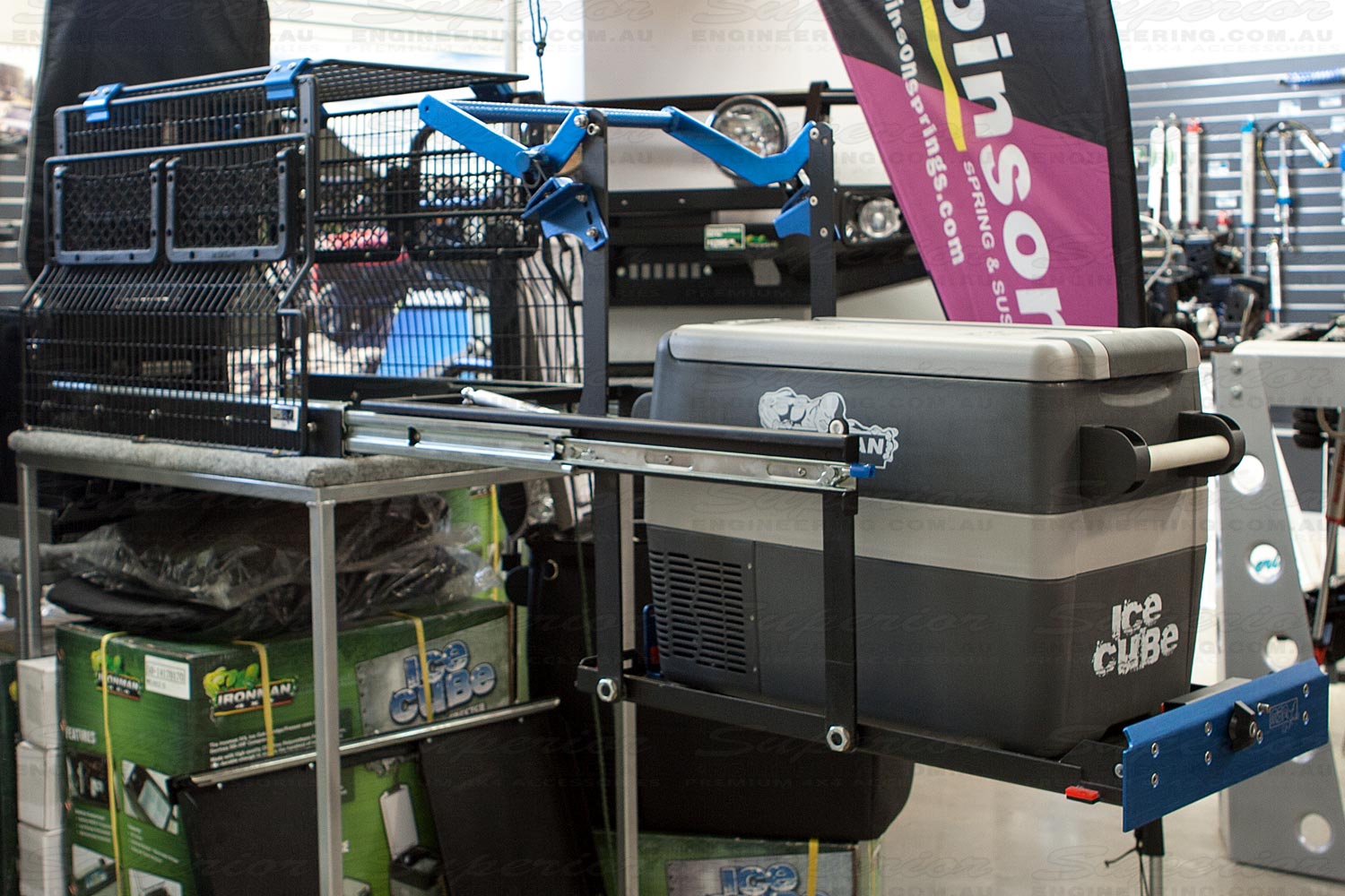 In-store display of the MSA 4x4 Fridge Drop Slide prior to opening