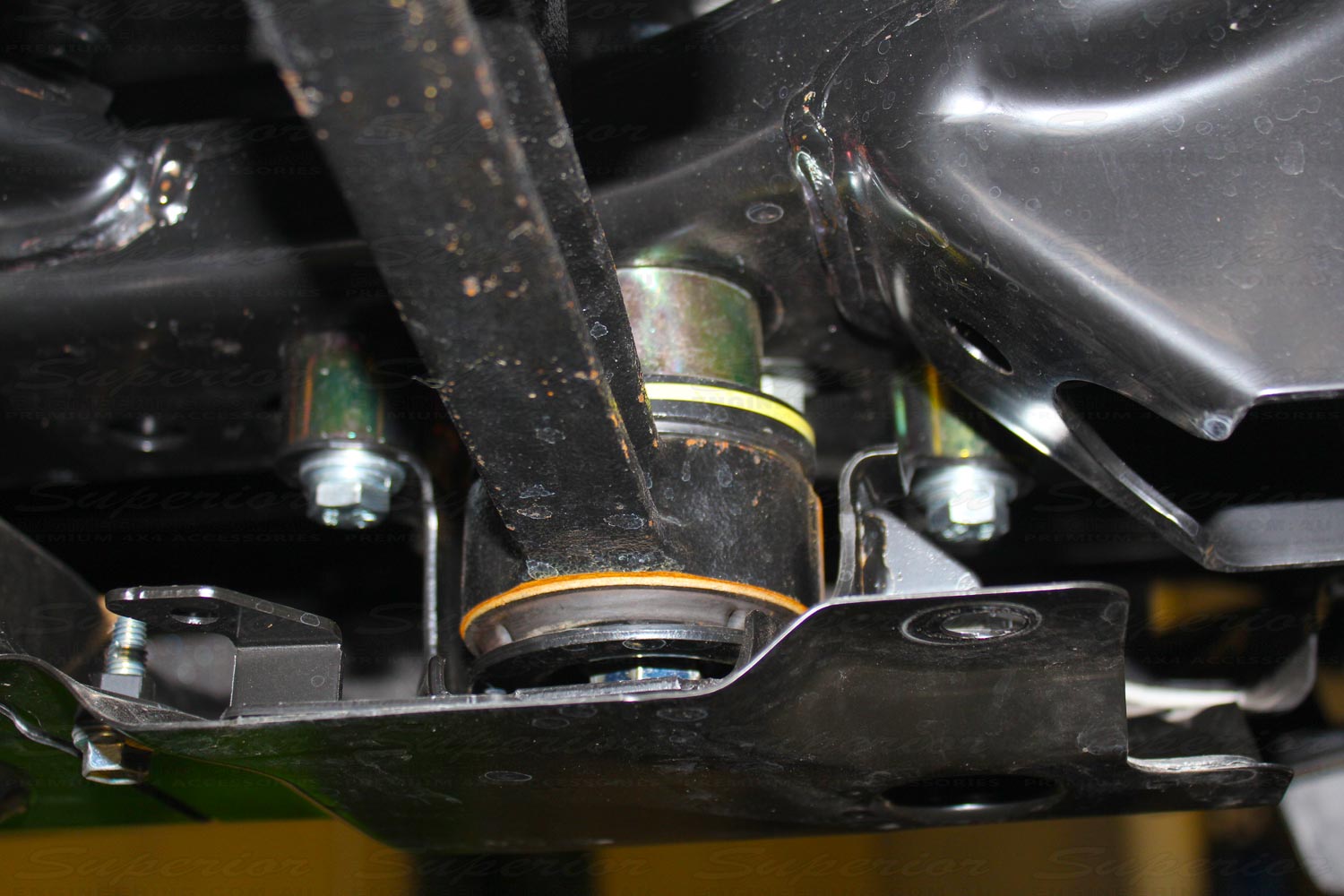 Superior Diff Drop spacers fitted to the 200 Series Landcruiser